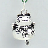 Sterling Silver 925 Stamped Vintage Protection Wealth Lucky Cat Maneki Neko Pendant  WSP204 Wholesale: See Discount Coupons in Item Details