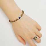 Men's Women Agarwood Lapis Sterling Silver Bracelet 925 Spacers Yoga Mala DiyNotion Handmade BR213