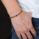 Men's Women Agarwood Lapis Sterling Silver Bracelet 925 Spacers Yoga Mala DiyNotion Handmade BR213