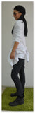 White Cotton shirt/Extravagant shirt top/Long sleeves top /Unique white shirt /Asymmetric shirt