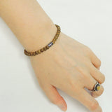 Men's Women Agarwood Sterling Silver Bracelet Barrel Bead DiyNotion Handmade BR217