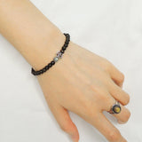 Men's Women Agarwood Labradorite Sterling Silver Bracelet 925 Bead & Clasp DiyNotion Handmade BR220