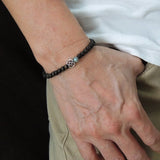 Men's Women Agarwood Labradorite Sterling Silver Bracelet 925 Bead & Clasp DiyNotion Handmade BR220