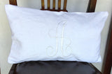 Gifts for her, Monogram wedding embroidered white pillows, Custom lumbar monogram throw pillows 12x20  gift wedding pillows