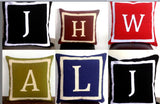 30% OFF Monogram Pillows, Initial Pillows, Monogram Initial Pillows, Throw Pillows, Appliqued Pillow, Monogram Wedding Gift Pillows
