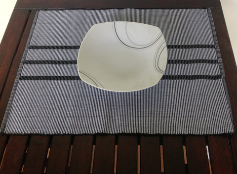 Home, Hotel Place Mats, Kitchen Linen, Six Rib Cotton woven Place mats, place mats,Table mats reversible