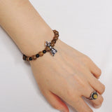 Men's Women Agarwood Sterling Silver Bracelet 925 Tibetan Prayer Instrument DiyNotion Handmade BR227