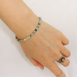 Men's Women Jasper Stone Sterling Silver Bracelet 925 Clasp DiyNotion Handmade BR232