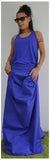 Woman Oversize blue skirt /Spring Long skirt/Woman asymmetric skirt/Woman cotton  skirt/maxi fashion skirt/ Extravagant Long Skirt