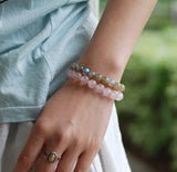 Natural Rose Quartz Bracelet Grade AAA Healing Gemstone Crystal Healing DiyNotion BR051