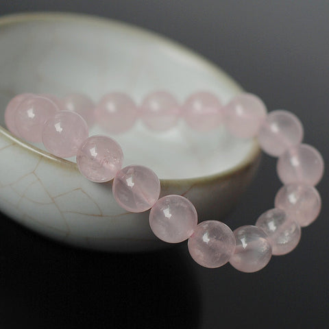 Natural Rose Quartz Bracelet Grade AAA Healing Gemstone Crystal Healing DiyNotion BR051