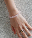 Natural Rose Quartz Bracelet Grade AAA Healing Gemstone Crystal Healing DiyNotion BR051
