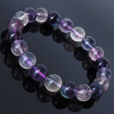 Men's Women Mutil-Purple Fluorite Bracelet Natural Crystal Gemstone DiyNotion Handmade BR056