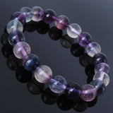 Men's Women Mutil-Purple Fluorite Bracelet Natural Crystal Gemstone DiyNotion Handmade BR056