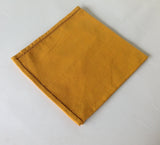 Cotton mustard yellow woven napkins, cotton napkins, Hemstitch Napkins, Cloth Napkins