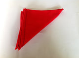 Home Decor, Kitchen Linen, Napkins, four hand hemstitched red cotton serviettes, Table Linens, Woven Cotton
