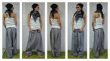 Woman Linen pants /Wide leg pants /Womens harem pants /Summer pants /Grey linen pants