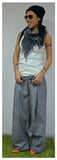Woman Linen pants /Wide leg pants /Womens harem pants /Summer pants /Grey linen pants