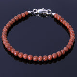 Mens Women Sandstone Sterling Silver Bracelet 925 Clasp DiyNotion Handmade BR208