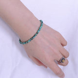 Men/Women Gemstone Bracelet Natural African Green Turquoise 925 Sterling Silver Clasp DiyNotion BR258