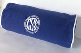 Bolster Pillow Cover, Three Letter Navy Pillow Personalized Monogram Bolster Home Decor. Decorative Pillow Cover. Navy Blue Bolst...