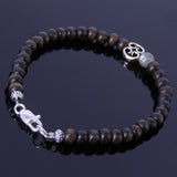 Men's Women Agarwood Labradorite Sterling Silver Bracelet 925 Bead & Clasp DiyNotion Handmade BR220
