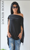 Summer Tunic Top/Loose Tunic /Woman black tunic/Plus size tunic/Black tunic dress /Oversize tunic top