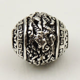 S925 Sterling Silver 16x17.5mm Vintage Chinese Style Dragon Charm Bead WSP103 Wholesale Retail
