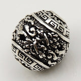 S925 Sterling Silver 16x17.5mm Vintage Chinese Style Dragon Charm Bead WSP103 Wholesale Retail