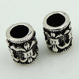 Sterling Silver 925 Fleur de Lis Bead Vintage Celtic Barrel WSP116 Wholesale: See Discount Coupons in Item Details
