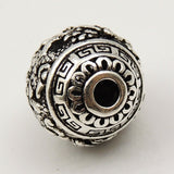 S925 Sterling Silver 16x17.5mm Vintage Chinese Style Dragon Charm Bead WSP103 Wholesale Retail