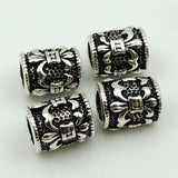 Sterling Silver 925 Fleur de Lis Bead Vintage Celtic Barrel WSP116 Wholesale: See Discount Coupons in Item Details