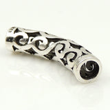 S925 Stamped Sterling Silver 27x5mm Vintage Chinese Lucky Charm WSP170 Wholesale Retail