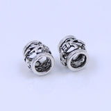 Sterling Silver Bead 925 Vintage Celtic Fleur de Lis Barrel WSP233 Wholesale: See Discount Coupons in Item Detail