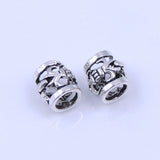 Sterling Silver Bead 925 Vintage Celtic Fleur de Lis Barrel WSP233 Wholesale: See Discount Coupons in Item Detail