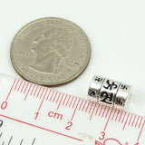 2 PCS 925 Stamp Sterling Silver Vintage Tibetan Buddhism Mantra Charm Bead WSP213X2 Wholesale: See Discount Coupons in Item Details