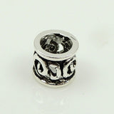 2 Pcs Sterling Silver 925 Vintage Celtic Barrel Charm Spacer Bead WSP160X2 Wholesale: See Discount Coupons in Item Details