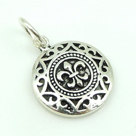 Sterling Silver 925 Vintage Celtic Fleur de Lis Pendant WSP154 Wholesale: See Discount Coupons in Item Details