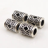 4 PCS 925 Stamp Sterling Silver Barrel Beads Vintage Celtic WSP144X4 Wholesale: See Discount Coupons in Item Details