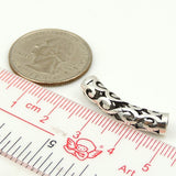 S925 Stamped Sterling Silver 27x5mm Vintage Chinese Lucky Charm WSP170 Wholesale Retail