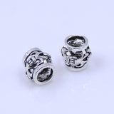 Sterling Silver Bead 925 Vintage Celtic Fleur de Lis Barrel WSP233 Wholesale: See Discount Coupons in Item Detail