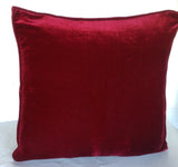 50% OFF Sale Velvet Maroon Cushion Cover with Piping 20 x20 inches. Velvet Pillow Cover