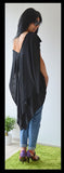 Summer Tunic Top/Loose Tunic /Woman black tunic/Plus size tunic/Black tunic dress /Oversize tunic top
