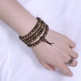 Agarwood 108 Beads 6.5mm Vietnamese Golden Agarwood/ Eaglewood/ Gaharu Men Women Stretchable Mala Bracelet/Necklace DiyNotion AW008 金絲土沉香