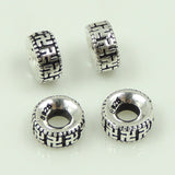 Sterling Silver Spacer 925 Vintage Mantra Buddhism WSP057 Wholesale: See Discount Coupons in Item Details