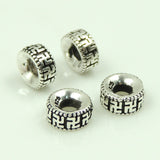 Sterling Silver Spacer 925 Vintage Mantra Buddhism WSP057 Wholesale: See Discount Coupons in Item Details