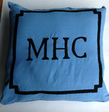 Monogrammed Euro sham, Initial Pillows, Euro sham Cushions, Throw pillow case, House pillows,