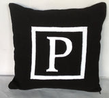 30% OFF Customized Monogrammed pillow cover 16 inches, custom letter cushion-alphabet throw pillow-sofa pillow cotton 16x16