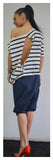 Capri Pants/Loose Blue Trousers/Loose casual pants/Drop crotch pants /Cotton Pants