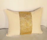 Cream Throw Pillows -Gold stone pillow cover, Gold Stone Cushion Cover,12x16 inches gift pillow IN STOCK